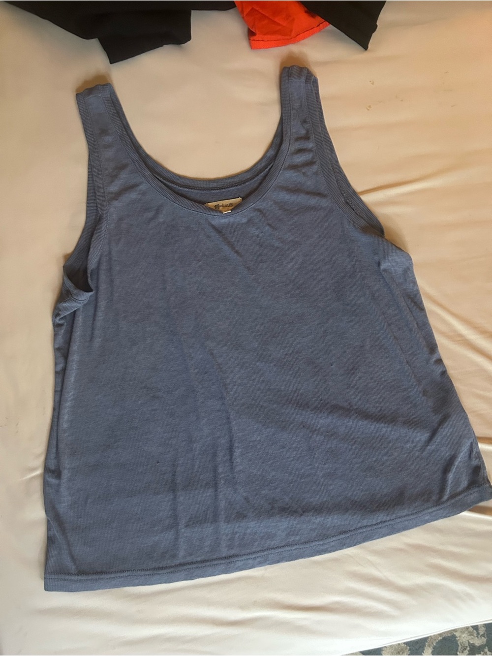 Madewell Blue Scoop Neck Tank Top